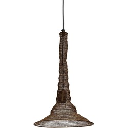 PTMD Ressa Hanglamp Antiek - H50 x Ø30 cm - Ijzer - Koper