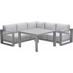 Garden Impressions Malakka lounge dining set 4-delig - taupe - valley sand