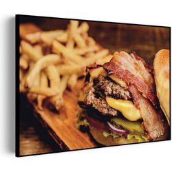 Muurwerken Akoestisch Schilderij - Burger Plank - Geluidsdempend Wandpaneel - Wanddecoratie - Geluidsisolatie - PRO (AW 0.90) XL (120x86)