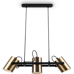 Maytoni - Hanglamp Elori - Zwart en messing - Ø10