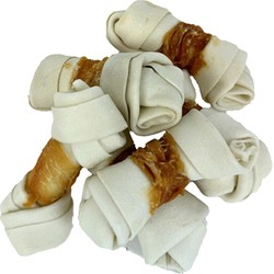 PETSTYLE LIVING GEKNOOPT BOT WIT MET KIP 10-11 CM 20 ST
