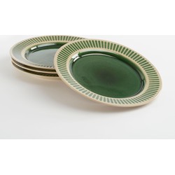 Mica Decorations Elice Dinerbord - Set van 4 - Ø27 cm - Keramiek - Groen