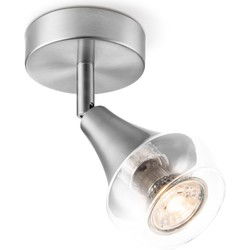 Home sweet home LED opbouwspot Vaya Ø 9 cm - mat staal