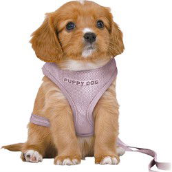 TRIXIE HONDENTUIG JUNIOR PUPPY SOFTTUIG MET RIEM LILA 36-50X1 CM / 2 MTR
