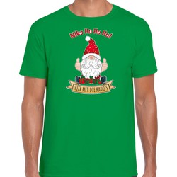 Bellatio Decorations fout kersttrui t-shirt heren - Kado Gnoom - groen - Kerst kabouter M - kerst t-shirts