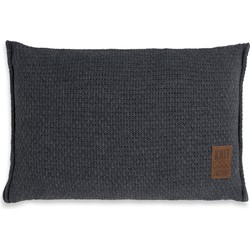 Knit Factory Jesse Sierkussen - Antraciet - 60x40 cm - Inclusief kussenvulling