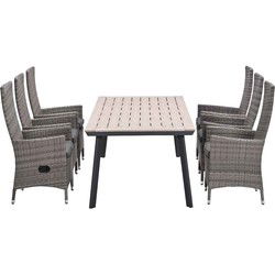 Garden Impressions Nice tuinset 7-delig - Penedo tuintafel 230x100 cm