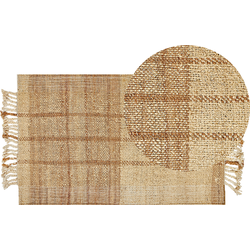 Beliani KARKIN - Gevlochten-Beige-Jute