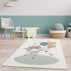 Tapijtenloods Vloerkleed Laagpolig Anime Kids Creme- 120x170 CM