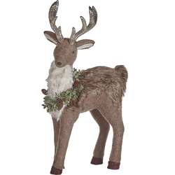 TAPIO - Decofiguur - 70 cm - Bruin - Nepbont