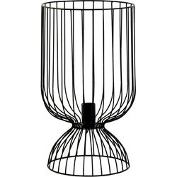 D - Light & Living - Tafellamp LAZAR  - 28x28x50cm - Zwart