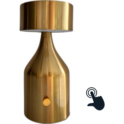 Design Led Diner tafellamp Glam Goud – Touch bediening – Dimbaar (Met ingebouwde Accu)