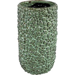 PTMD Danillo Green glazed ceramic pot drops round high