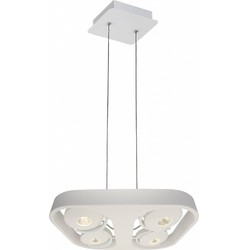 Hanglamp eetkamer wit design LED 4x10W 442mmx372mm