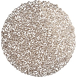 Krist+ Placemat - metallic koper - rond - D38 cm - kunststof - Placemats