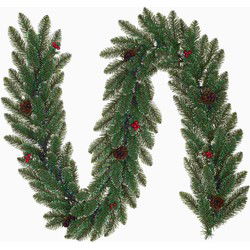 Black Box Kerstkrans Creston - 270x25x25 cm - Pvc - Besneeuwd,Groen