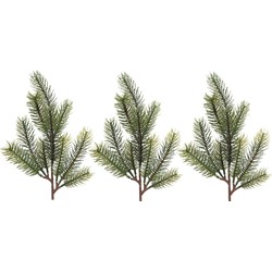 4x Kerstversiering dennentakken/dennentakjes groen 36 cm - Decoratieve tak kerst