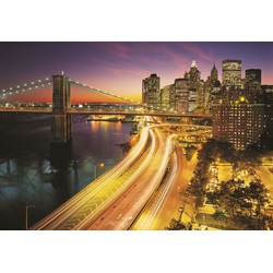 Komar fotobehang NYC Lights geel en paars - 368 x 254 cm - 610985