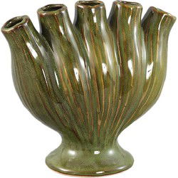 PTMD Vaas Gylian - 22x12x21 cm - Keramiek - Groen