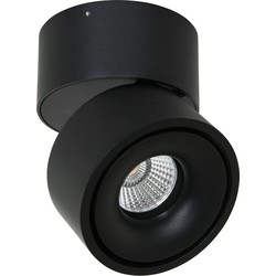 Mexlite - spot - Fez Black - zwart - kunststof metaal - Ø 8cm - LED - 2673ZW