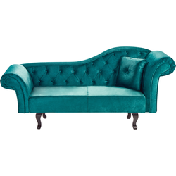 LATTES II - Chaise longue - Smaragdgroen - Rechterzijde - Fluweel