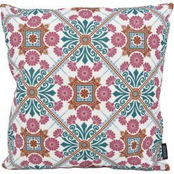 Mozaiek Roze/Groen - Outdoor | 45 x 45 cm | Kussenhoes | Katoen