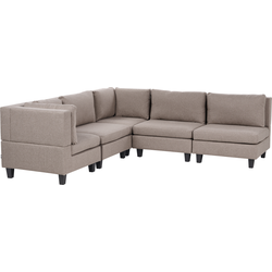 Beliani UNSTAD - Modulaire Sofa-Bruin-Polyester