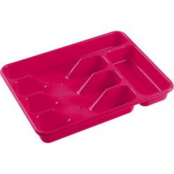 Hega Hogar Bestekbak - fuchsia roze - 5 vaks - 34x26 cm - Bestekbakken