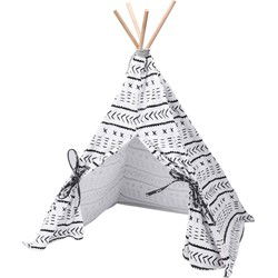 Tipi tent voor katten/huisdieren - Canvas - 56 x 74 cm - Dierenmanden