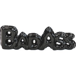 Housevitamin Balloon ornament 'Badass' - Black - 31,5x4x9,8cm