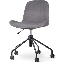 Nout-Fé bureaustoel velvet grijs - zwart onderstel