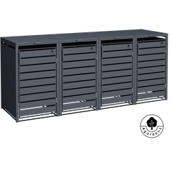 4gardenz® Kliko Ombouw 4 kliko's - Containerombouw - Container ombouw Antraciet