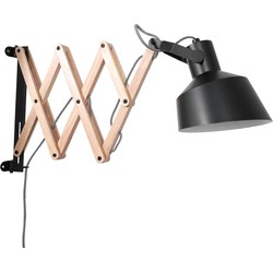 Anne Light and home wandlamp Porter - zwart - metaal - 3372ZW