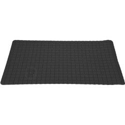 Excellent Houseware Badmat - anti-slip - zwart - 69x39 cm - Badmatjes