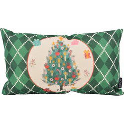 Kerstboom Groen | 30 x 50 cm | Kussenhoes | Katoen/Linnen