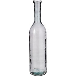 Mica Decorations Rioja Fles Vaas - H75 x Ø18 cm - Gerecycled Glas - Donkergrijs