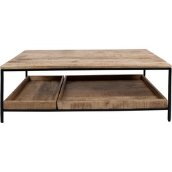 Clayre & Eef Salontafel  110x55x40 cm Bruin Hout