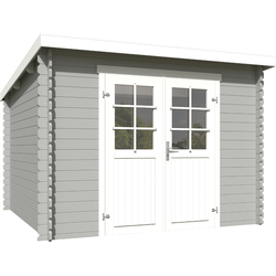 Blokhut Nadia 275x275 Platinum Grey-Wit