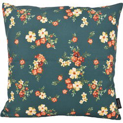 Sierkussen Mae Bloom Petrol - Outdoor | 45 x 45 cm | Katoen