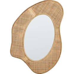 DORNES - Wandspiegel - Naturel - Rotan