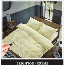 Hotel Home Collection - Dekbedovertrek - Brighton - 140x200/220 +1*60x70 cm - Creme