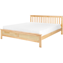 MAYENNE  - Tweepersoonsbed - Lichtbruin - 180 x 200 cm - Dennenhout