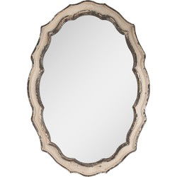 Clayre & Eef Spiegel Beige Bruin Hout