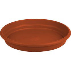 Hega Hogar Opvangbord - terracotta - kunststof - D18 cm - Plantenpotten