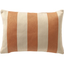 Dutch Decor CYRUS - Outdoor Kussenhoes 40x60 cm - waterafstotend en uv-bestendig - gestreept - Peach Bloom - rood - Dutch Decor