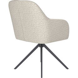 Housecraft Living Otis Eetkamerstoel Draaibaar Metaal Off-White