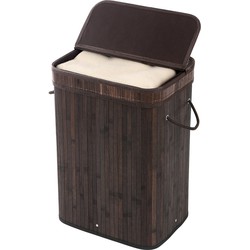 Wasmand van bruin bamboe - L40 cm