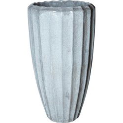 PTMD Olver Bloempot - H105 x Ø56 cm - Keramiek - Wit