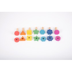 TickiT Tickit RAINBOW WOODEN NUTS & BOLTS