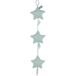 Baby's Only Gebreide decoratie slinger ster Sparkle - Decoratieve accessoires - Goud-Mint Mêlee - Met subtiel glittertje - Met ophanglusje